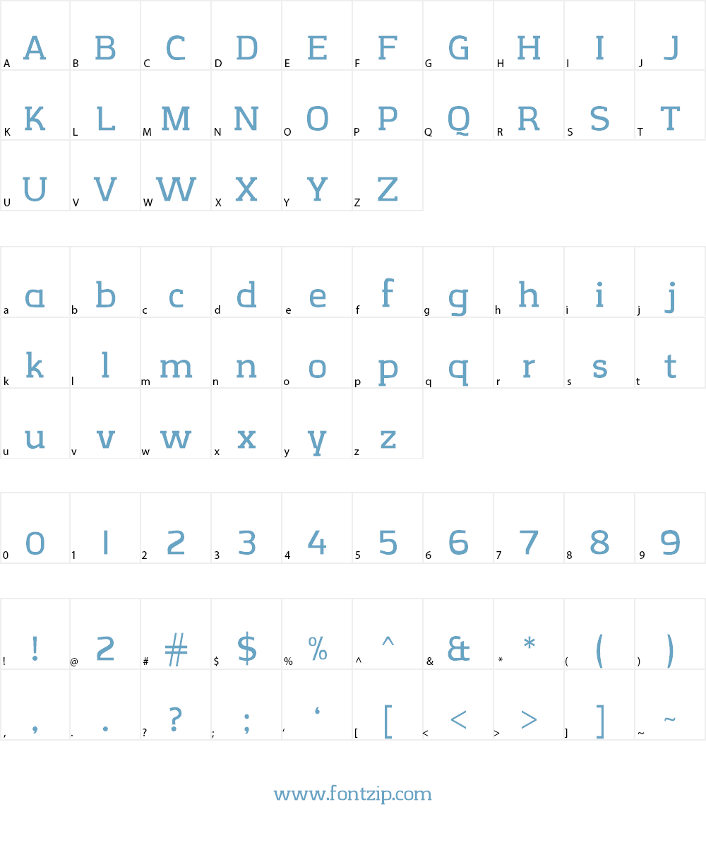 CreativZoo Serif Regular Font Character